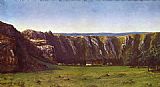 Gustave Courbet The rock of ten hours at Ornans painting